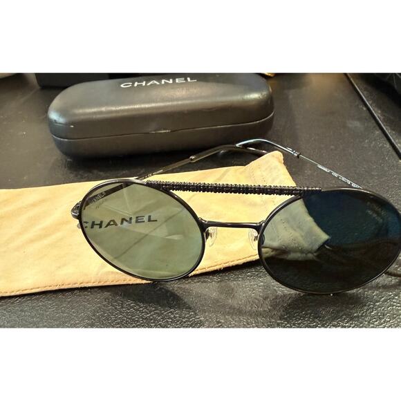 CHANEL  Metal Winter Round Sunglasses 4232 Black*Polarized* 53|21|140 - Picture 4 of 10